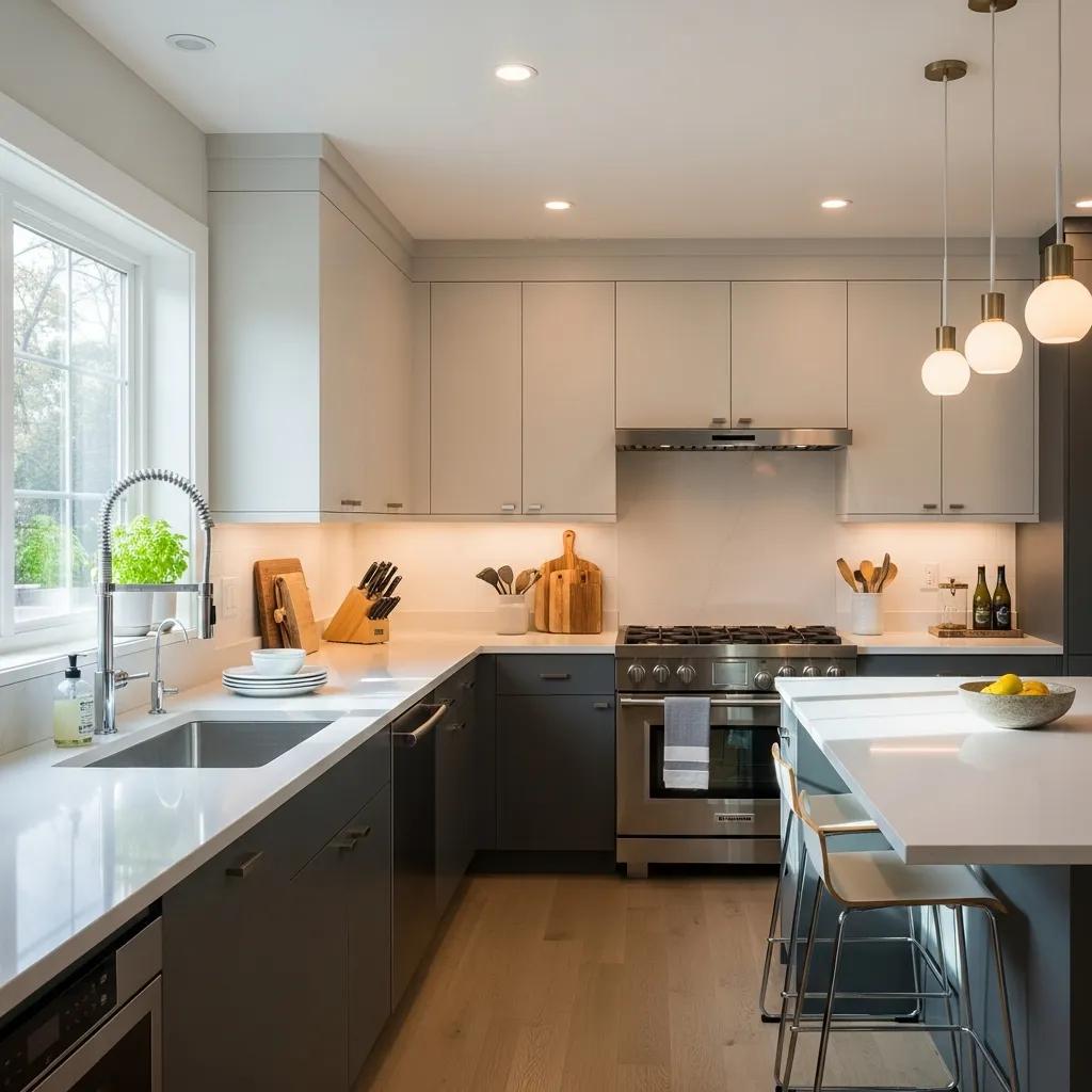 Modern kitchen remodel with sleek cabinetry and stylish countertops