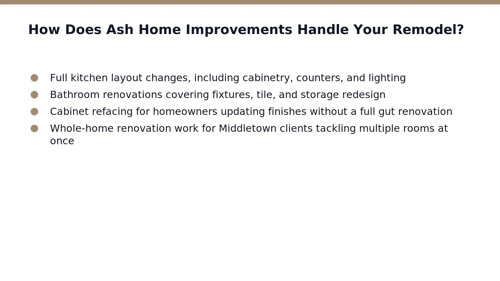 A defined process guides every project, from first consultation to final walkthrough. Ash Home Improvements